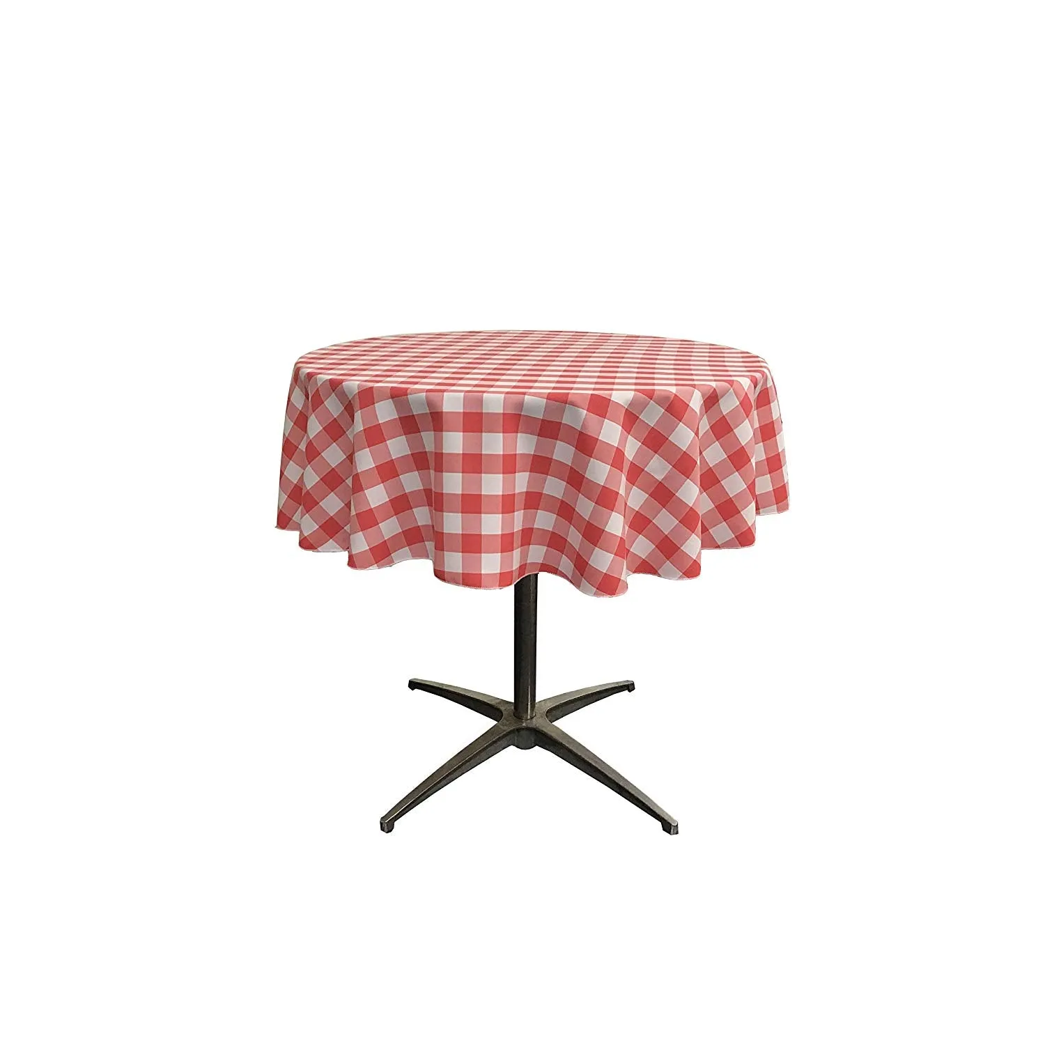 36" ROUND TABLECLOTH POLYESTER CHECKERED