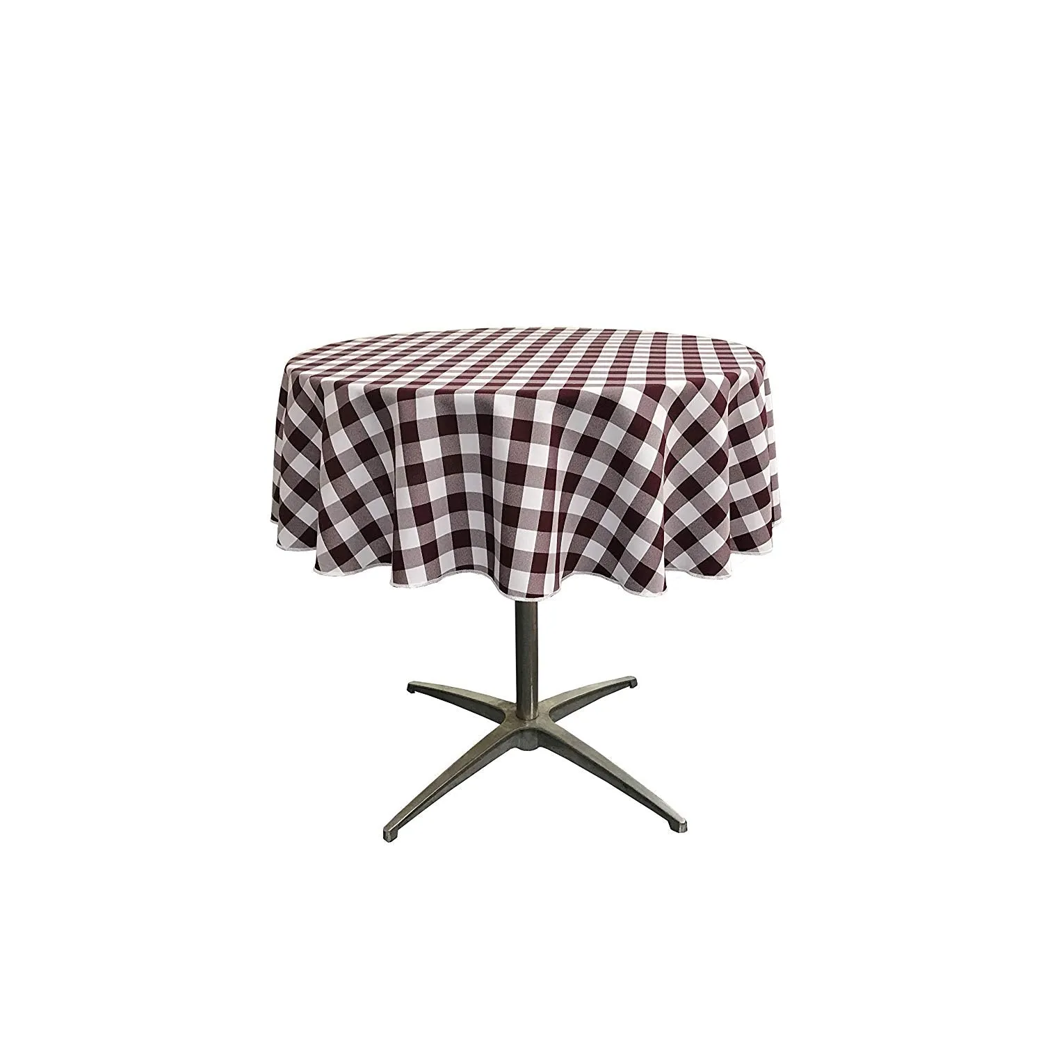 36" ROUND TABLECLOTH POLYESTER CHECKERED