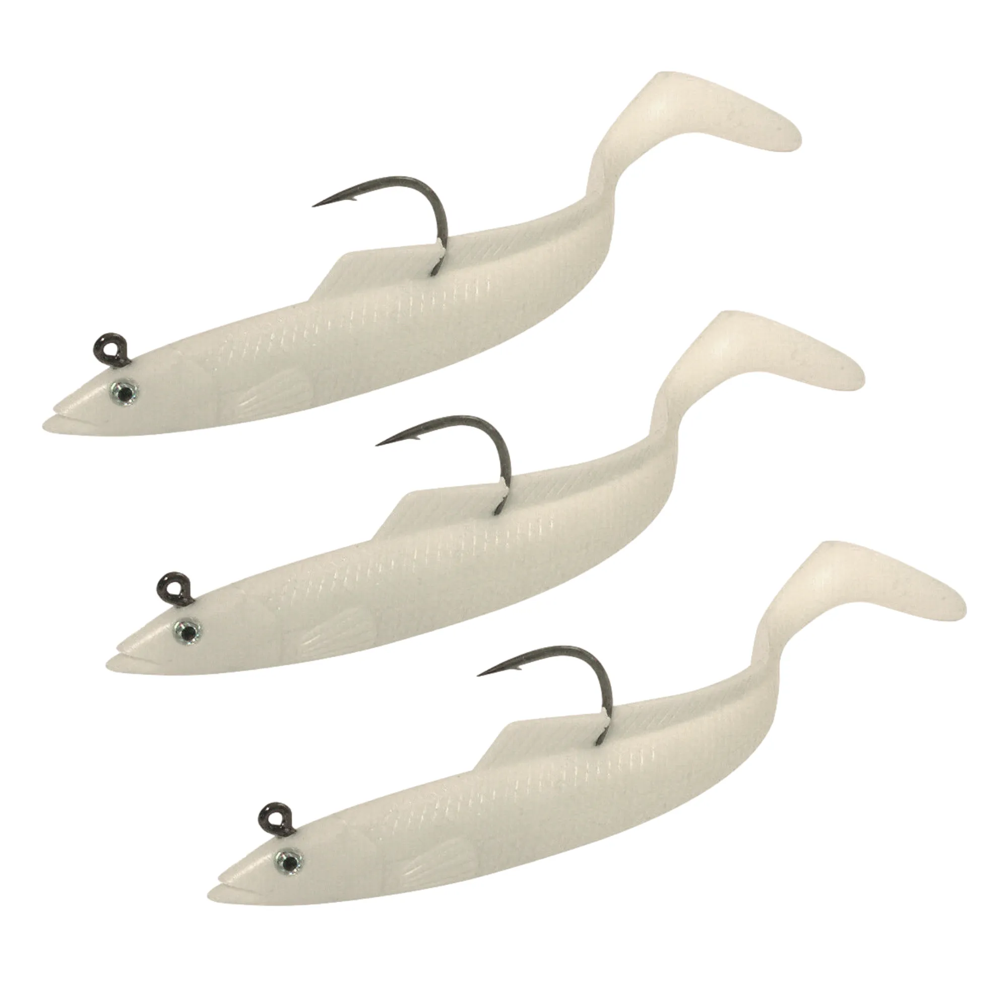 3pk Sidewinder Super Solid / Holo Sandeels Cod Bass Ling 6 inch Sea Fishing