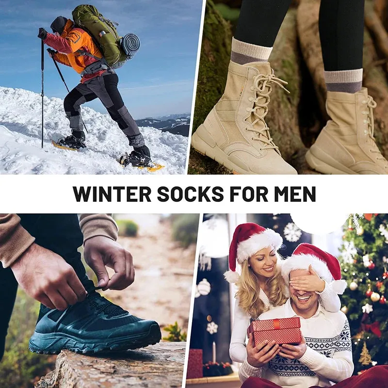 5 Pairs Unisex Wool Socks Thick Winter Socks