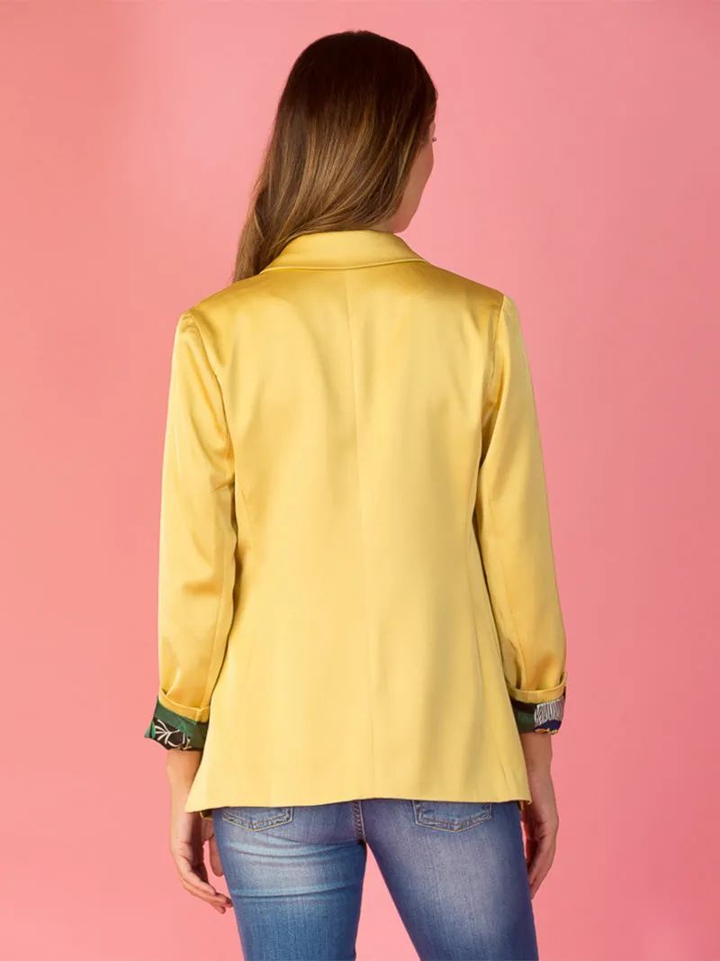 Acetate Jacket with Contrast Lining