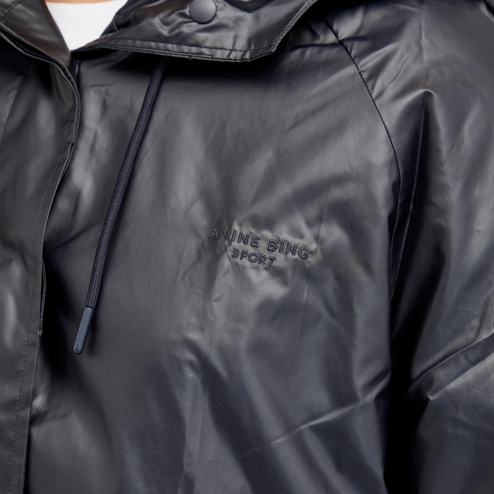Anine Bing Randy Long raincoat, black