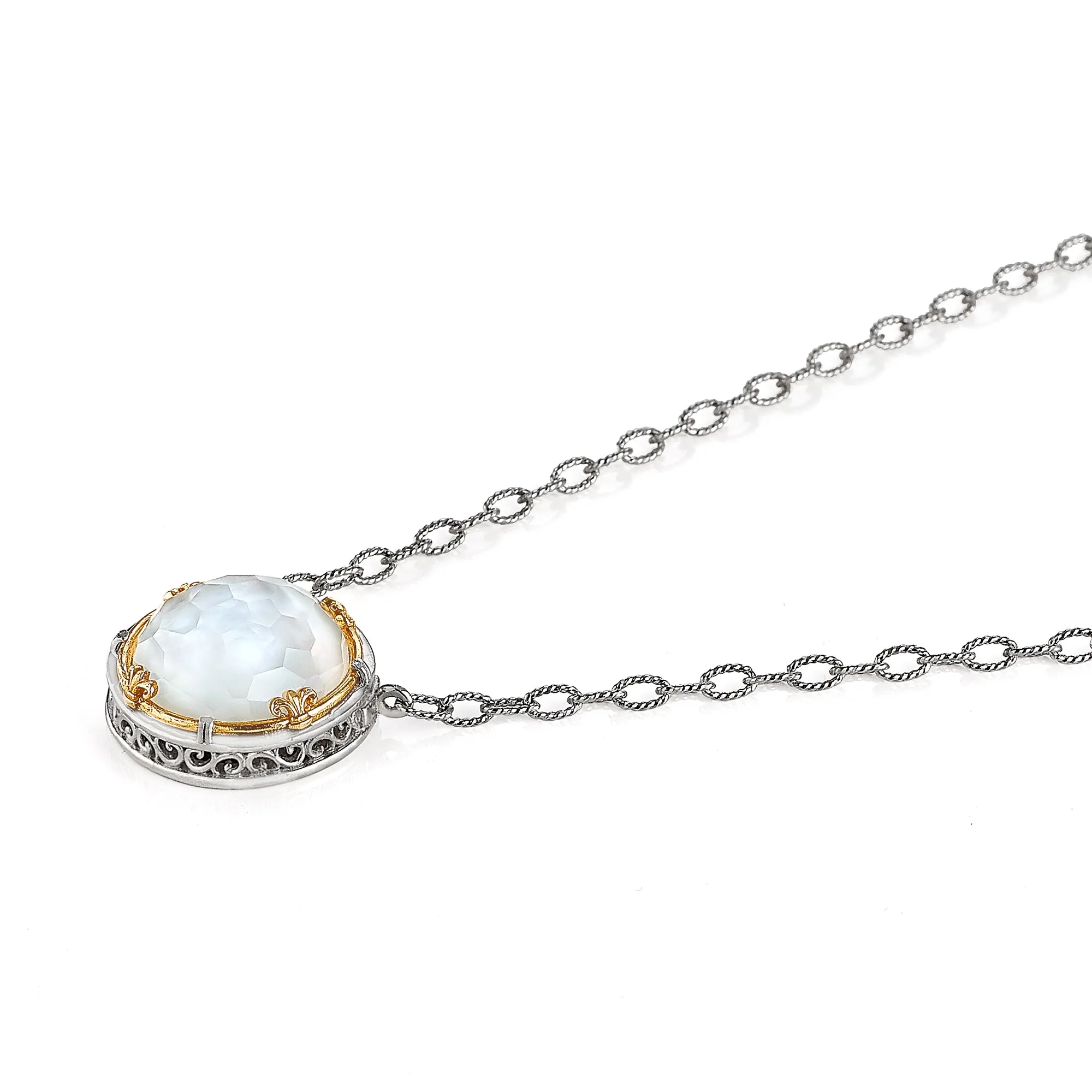 AT 816AT-MOP 2T MOTHER OF PEARL NECKLACE