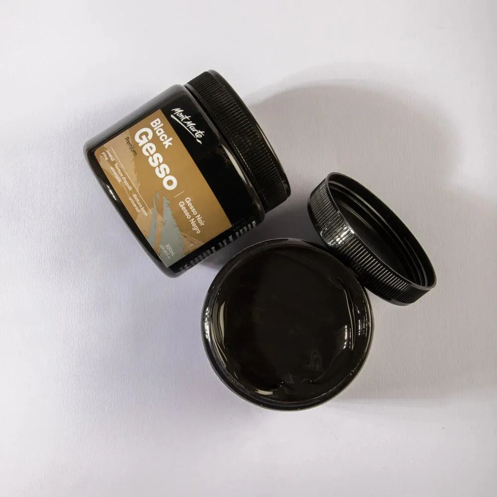 Black Gesso Tub 500ml - Mont Marte