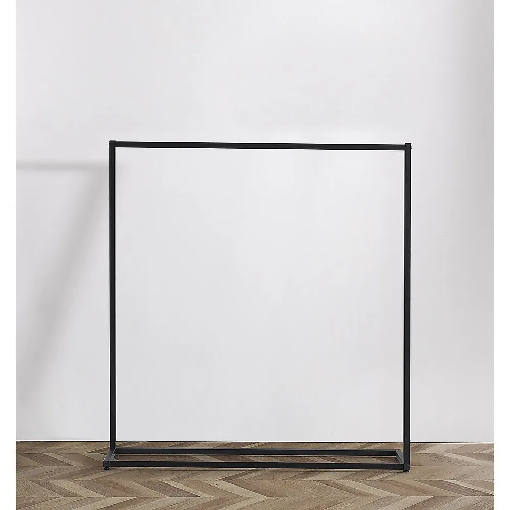 Black Industrial Steel Clothing Garment Rack – 50kg Capacity