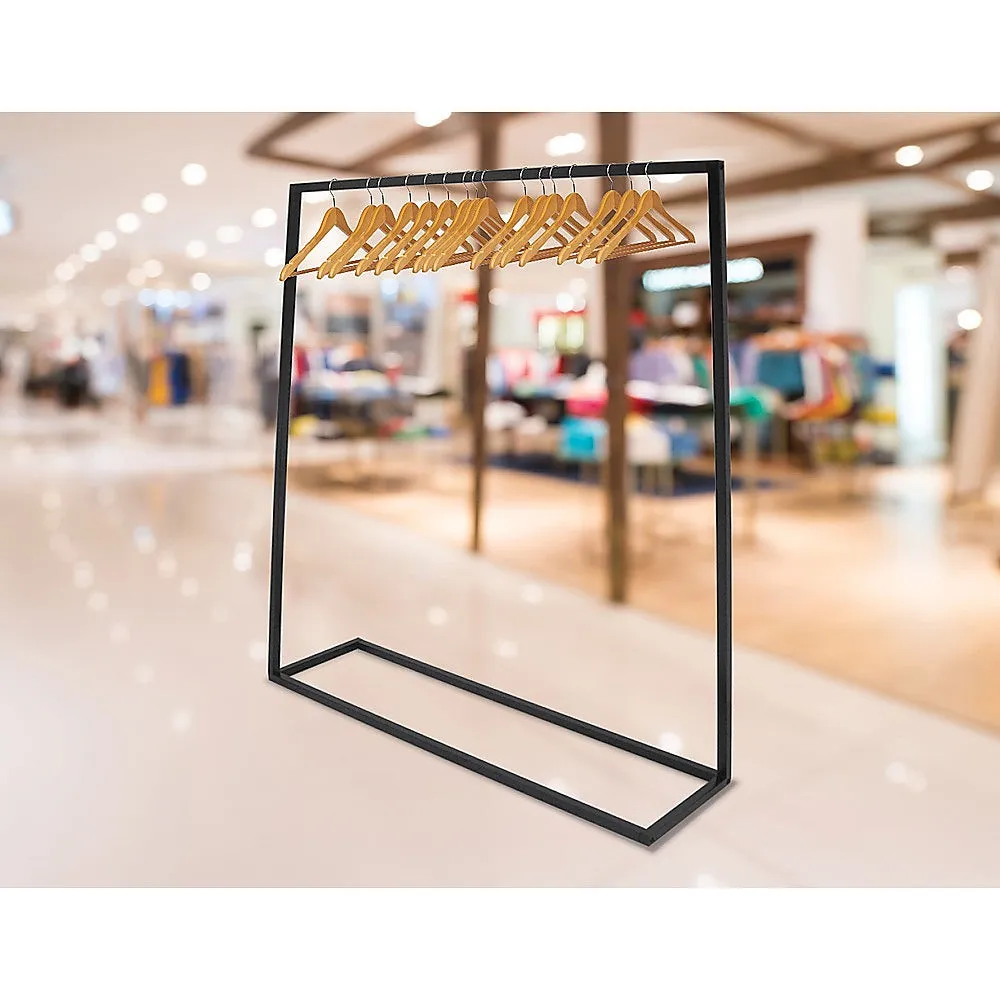 Black Industrial Steel Clothing Garment Rack – 50kg Capacity