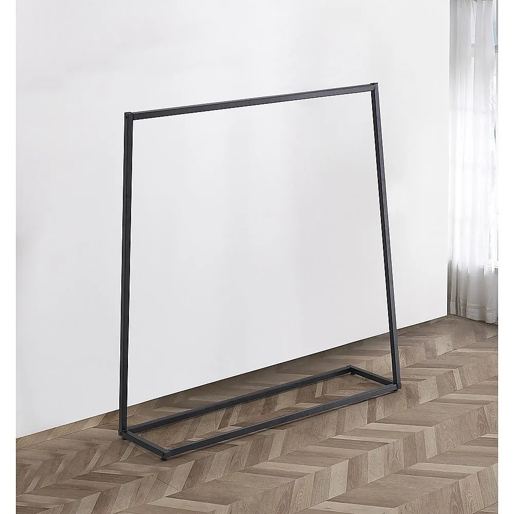 Black Industrial Steel Clothing Garment Rack – 50kg Capacity