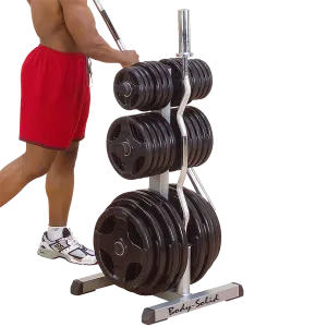 Body Solid GOWT Olympic Plate Tree & Bar Holder