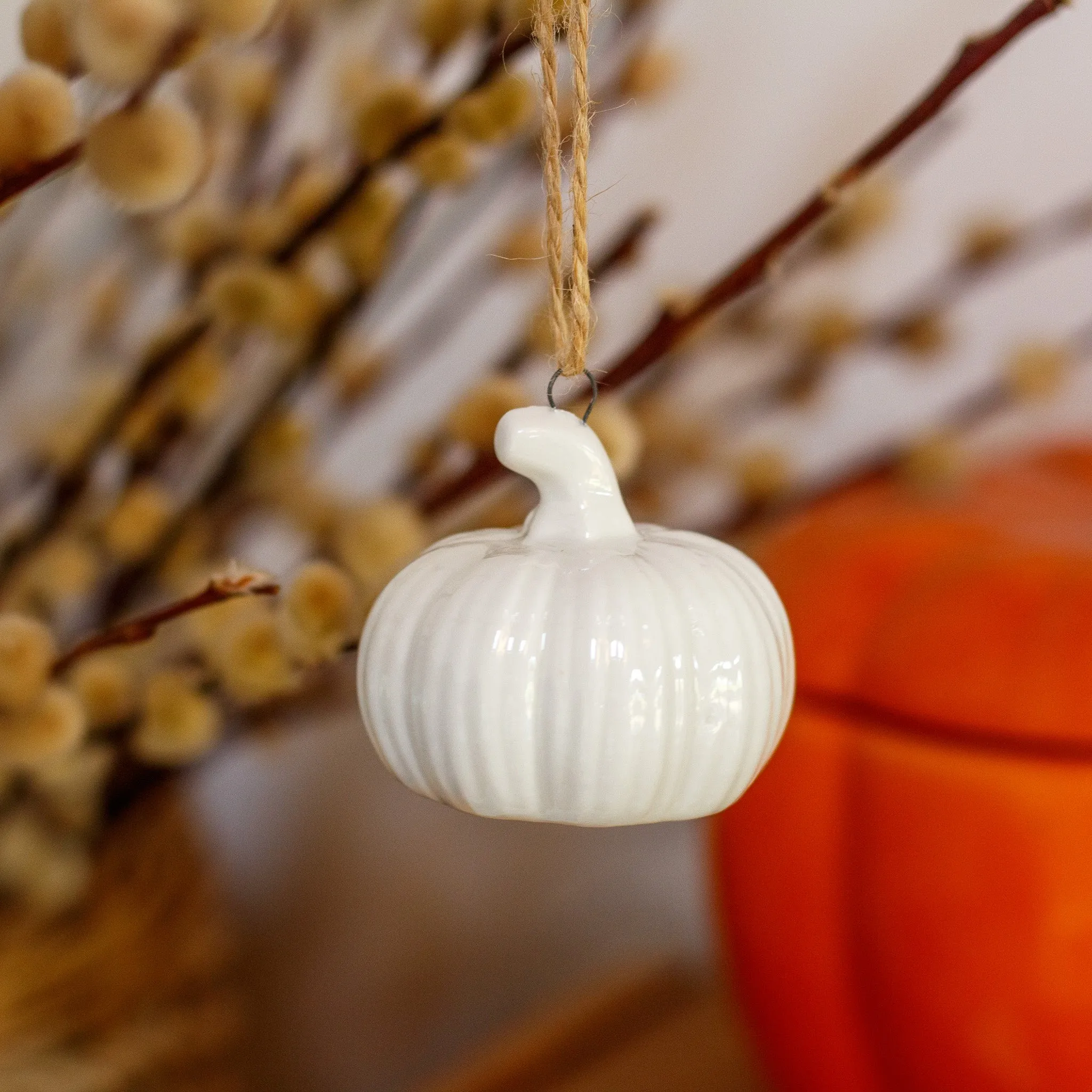 Ceramic Hanging Pumpkin