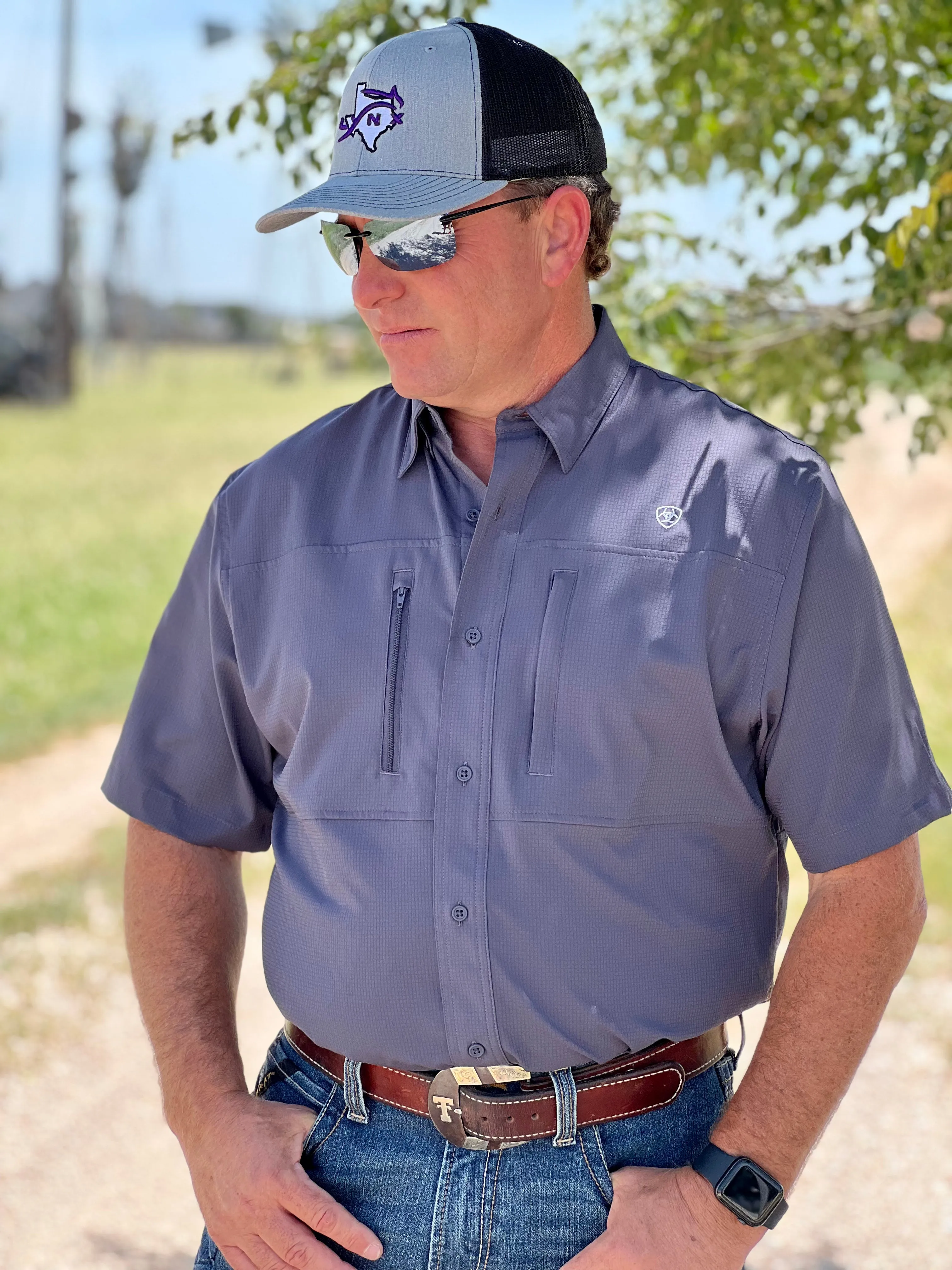 Charcoal VentTEK Classic Fit Short Sleeve Shirt by Ariat