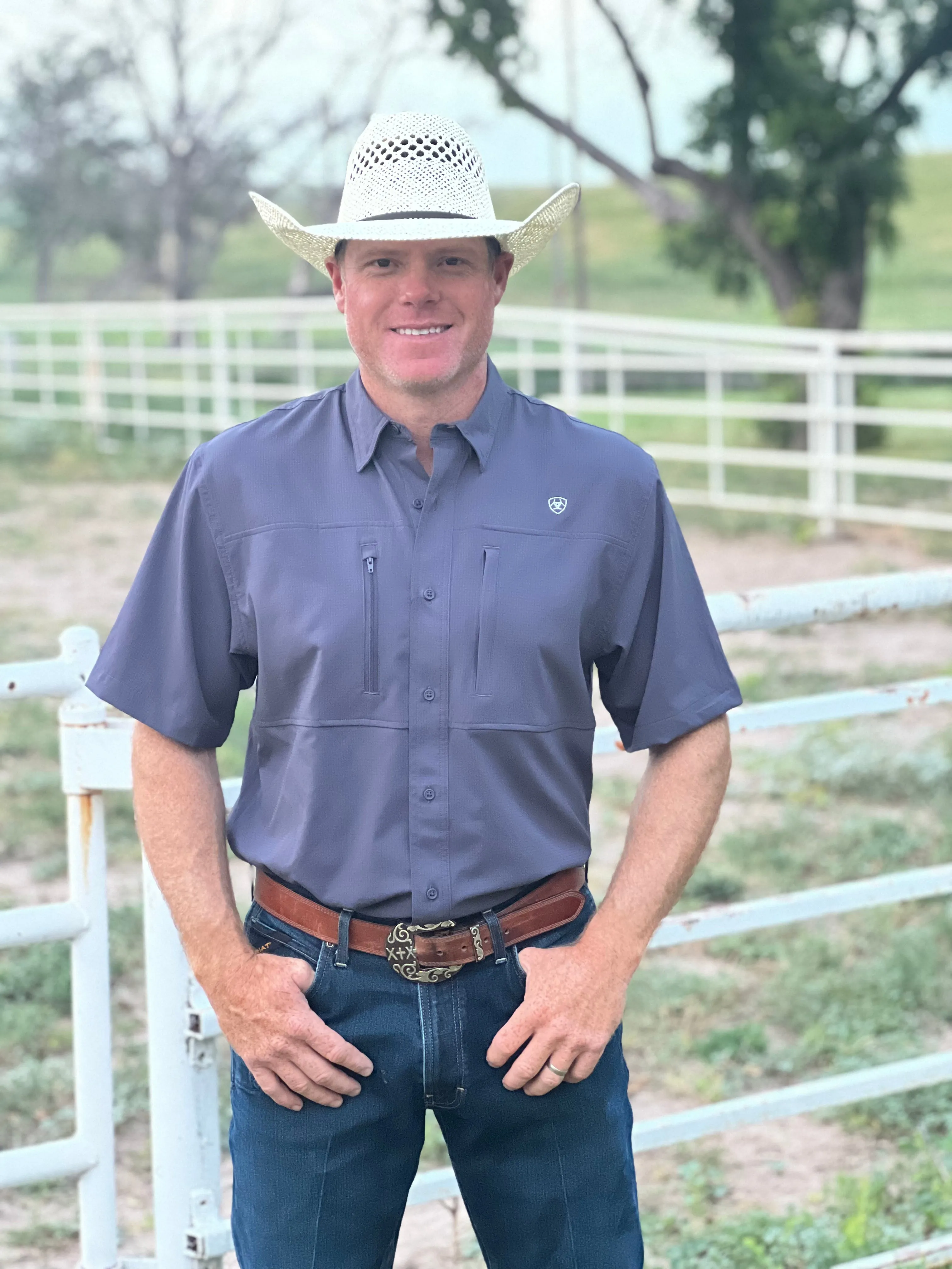 Charcoal VentTEK Classic Fit Short Sleeve Shirt by Ariat