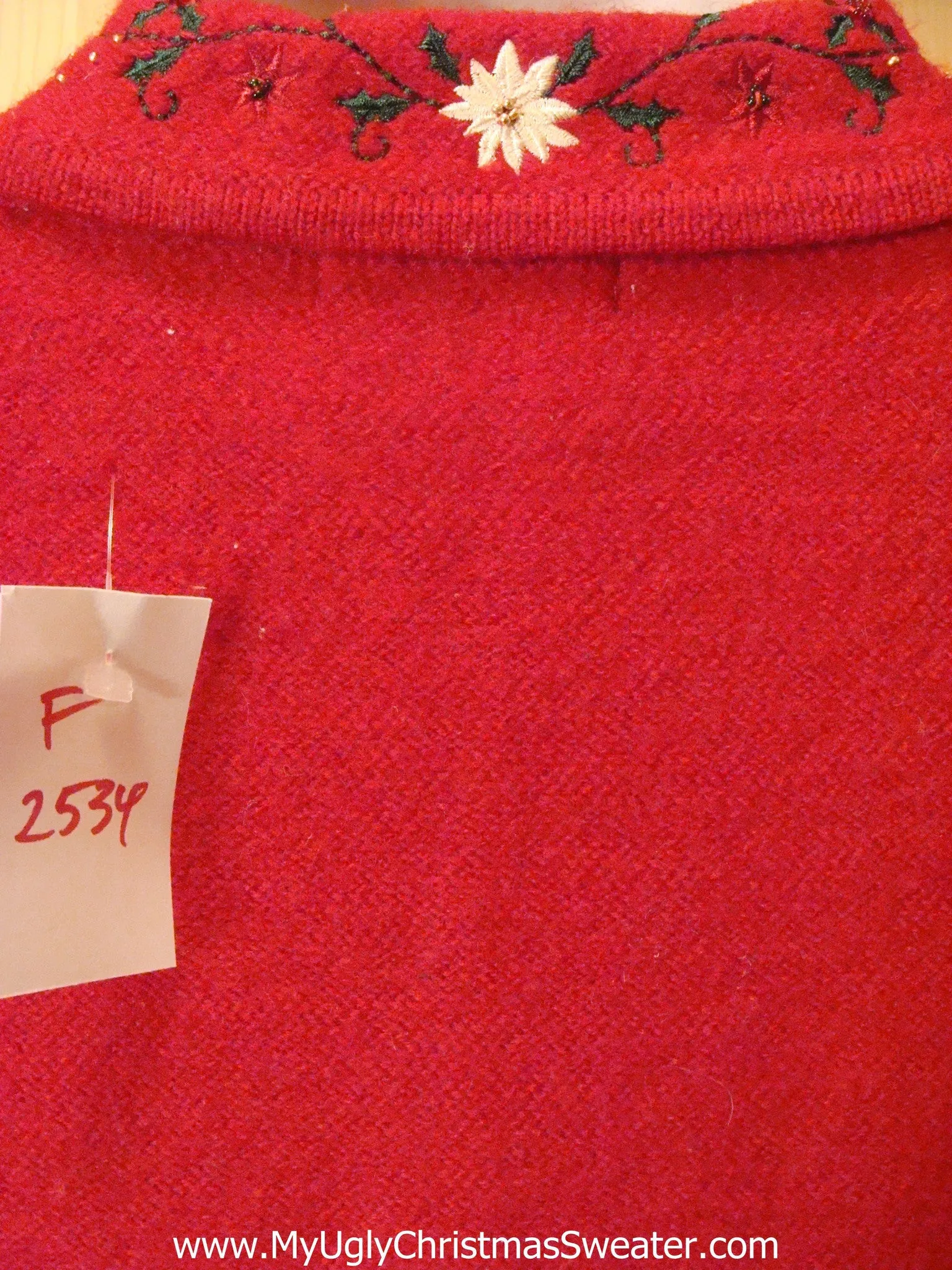 Cheap Red Wool Ugly Christmas Sweater