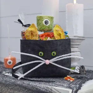 Coats & Clark Sewing Halloween Black Cat Basket