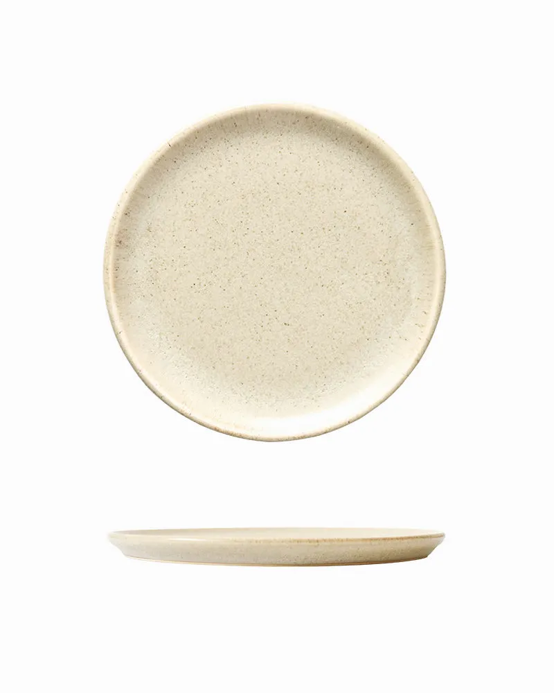 Cream Custard Handmade Salad Plates - Set of 4
