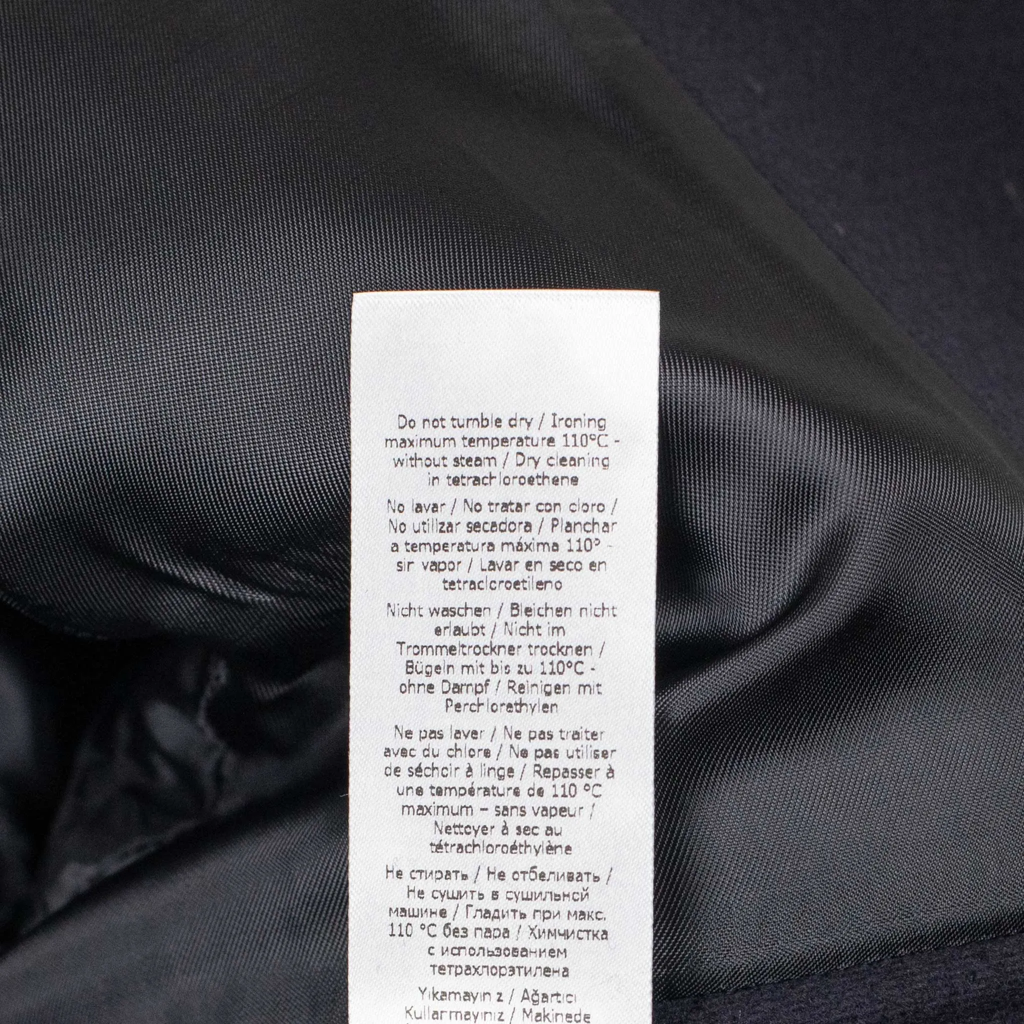 Giorgio double breasted overcoat in navy broken herringbone wool