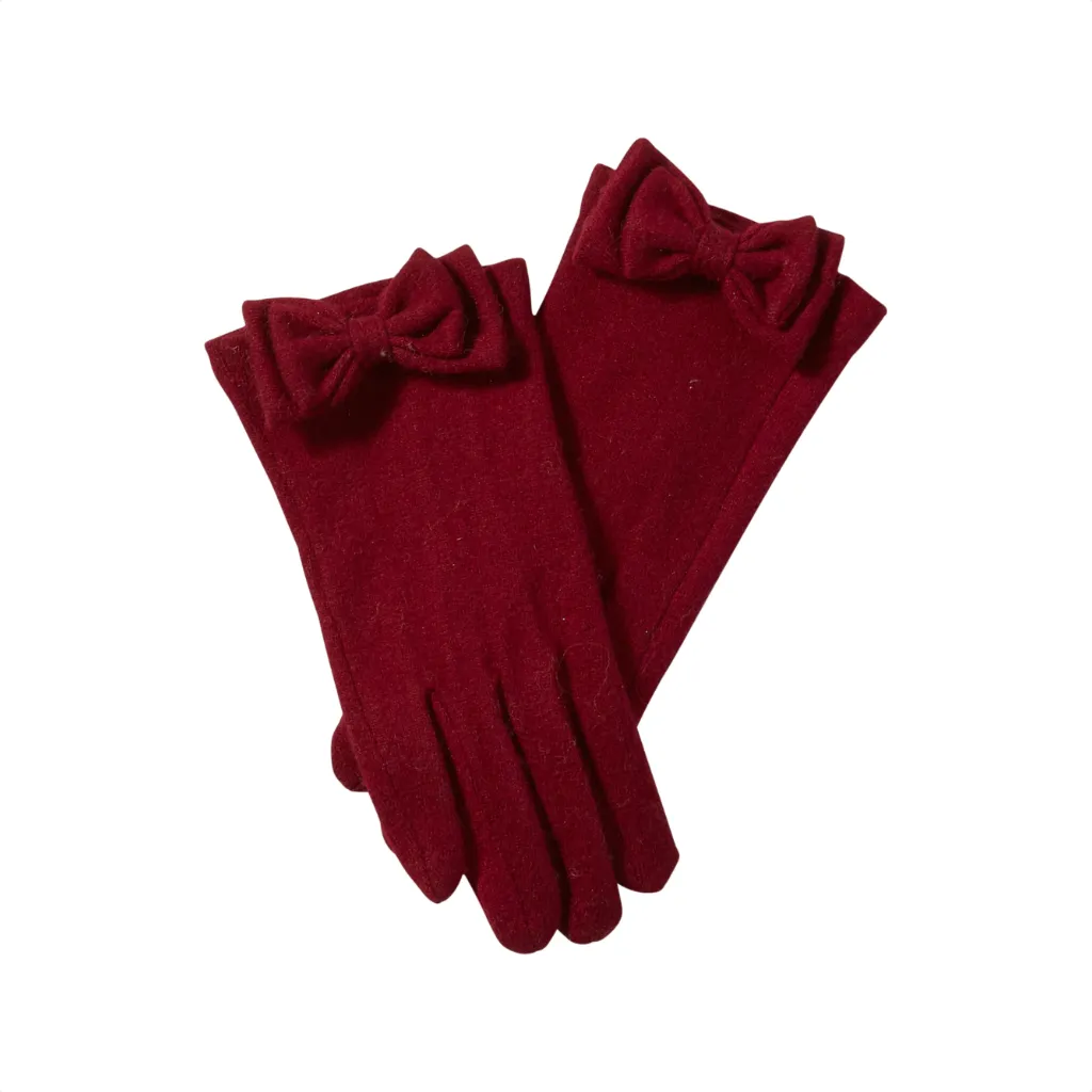 Harper Wool Bow Gloves - Womens