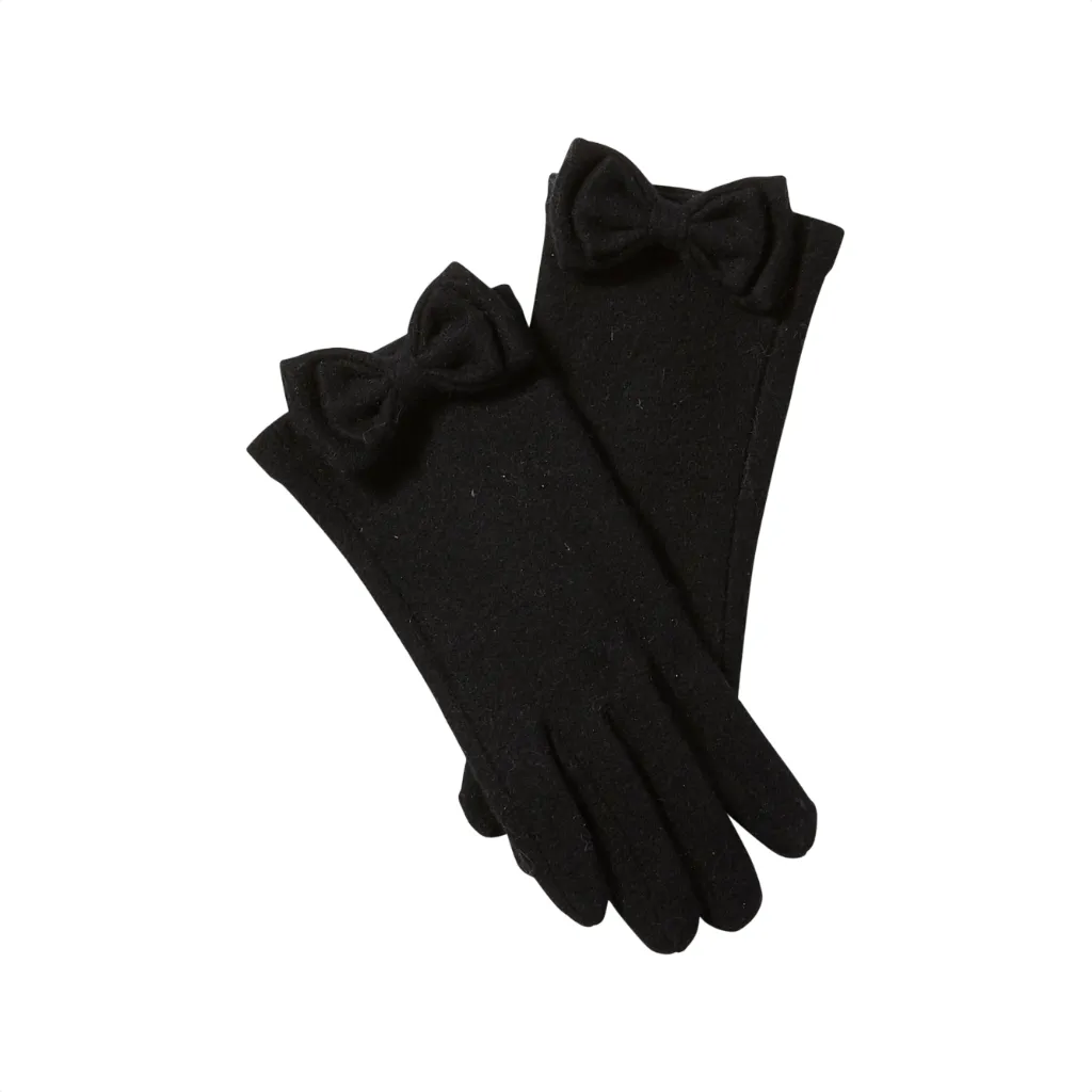 Harper Wool Bow Gloves - Womens