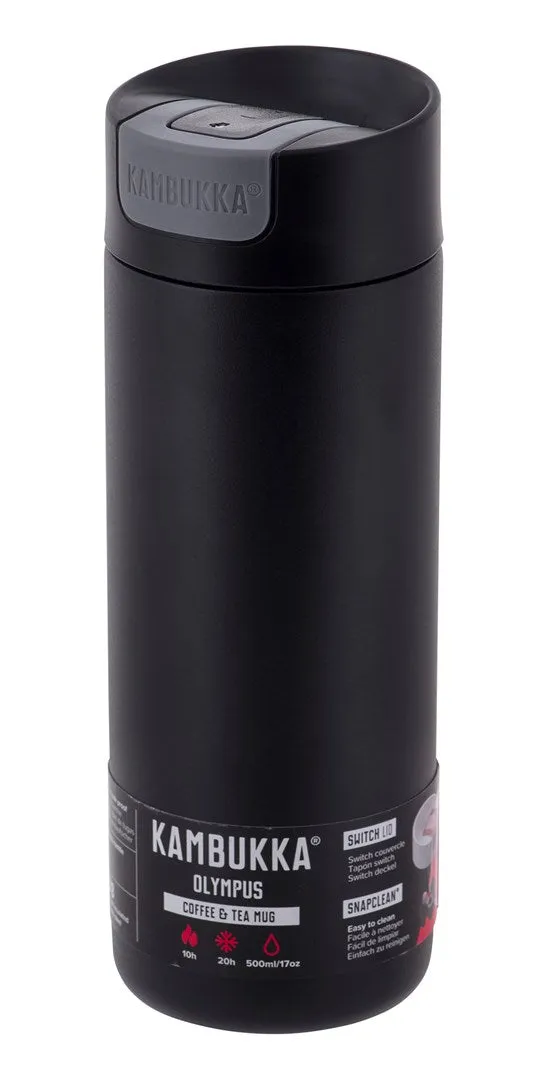 Kambukka Olympus Matte Black - Thermal Mug, 500 Ml