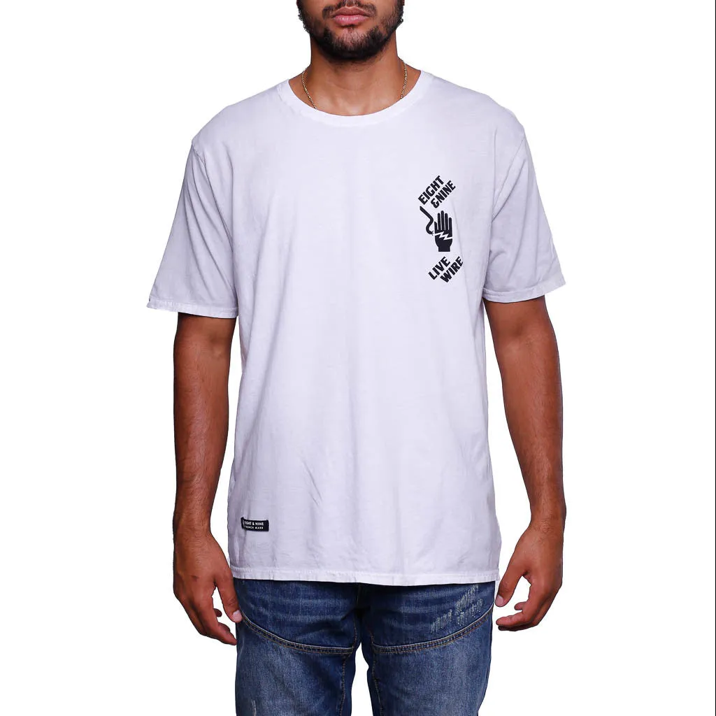 Live Wire T Shirt Dirty White