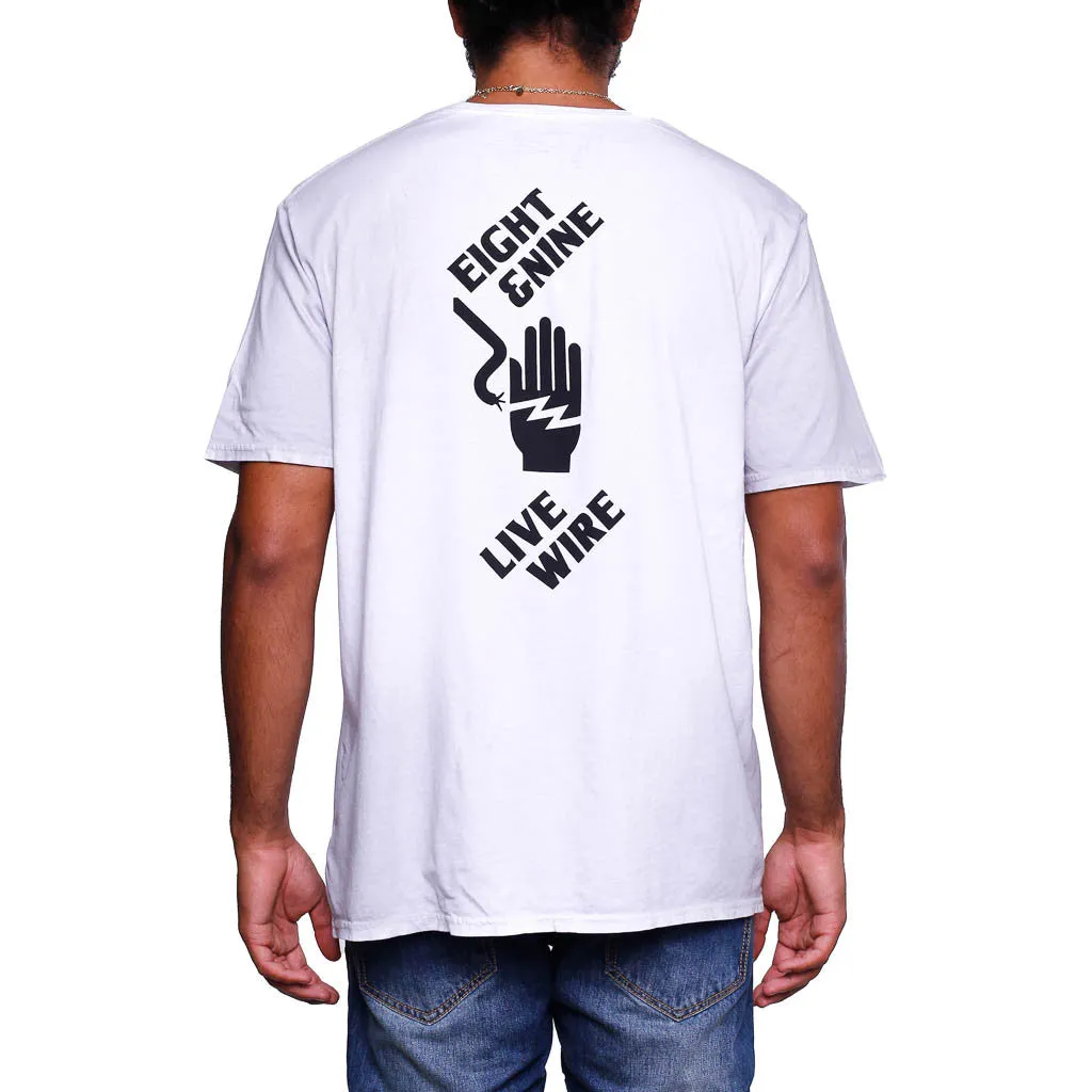 Live Wire T Shirt Dirty White