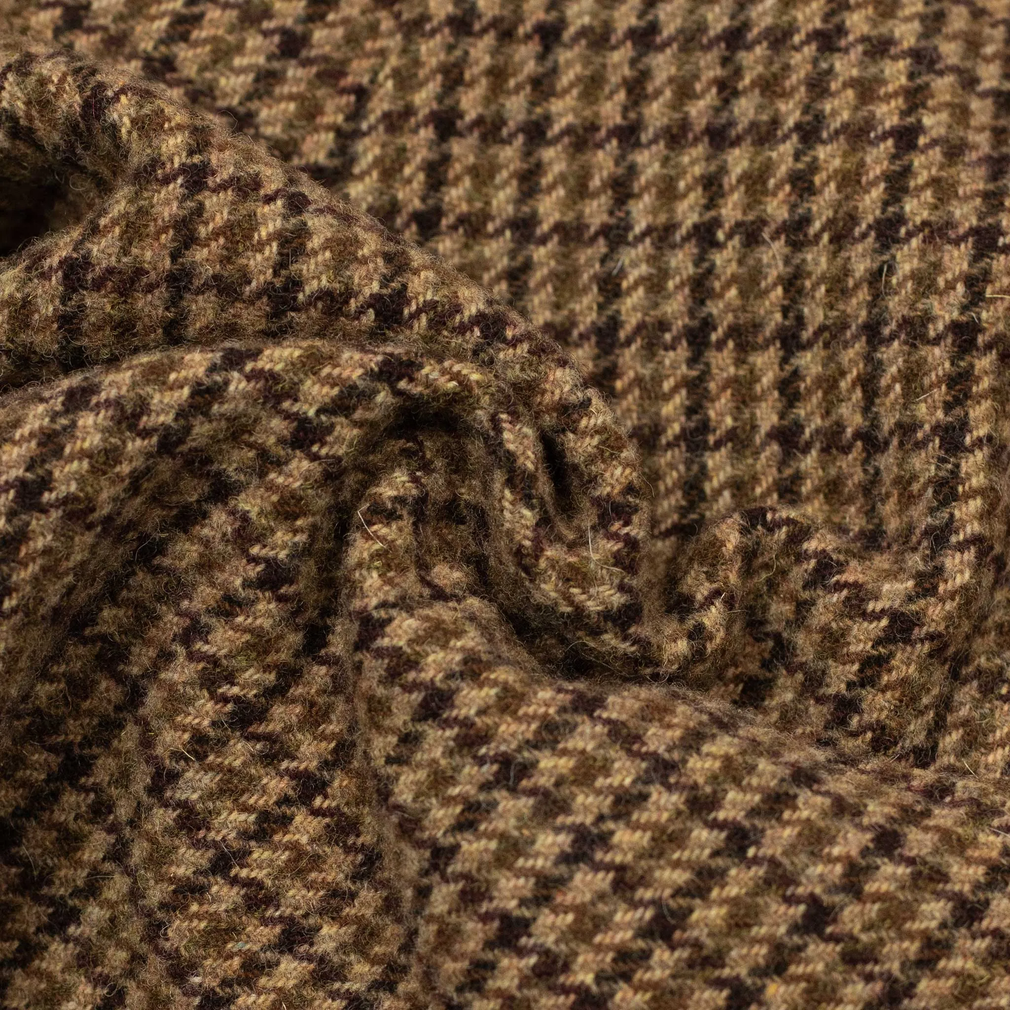 Milano overcoat in beige and brown lambswool gunclub check