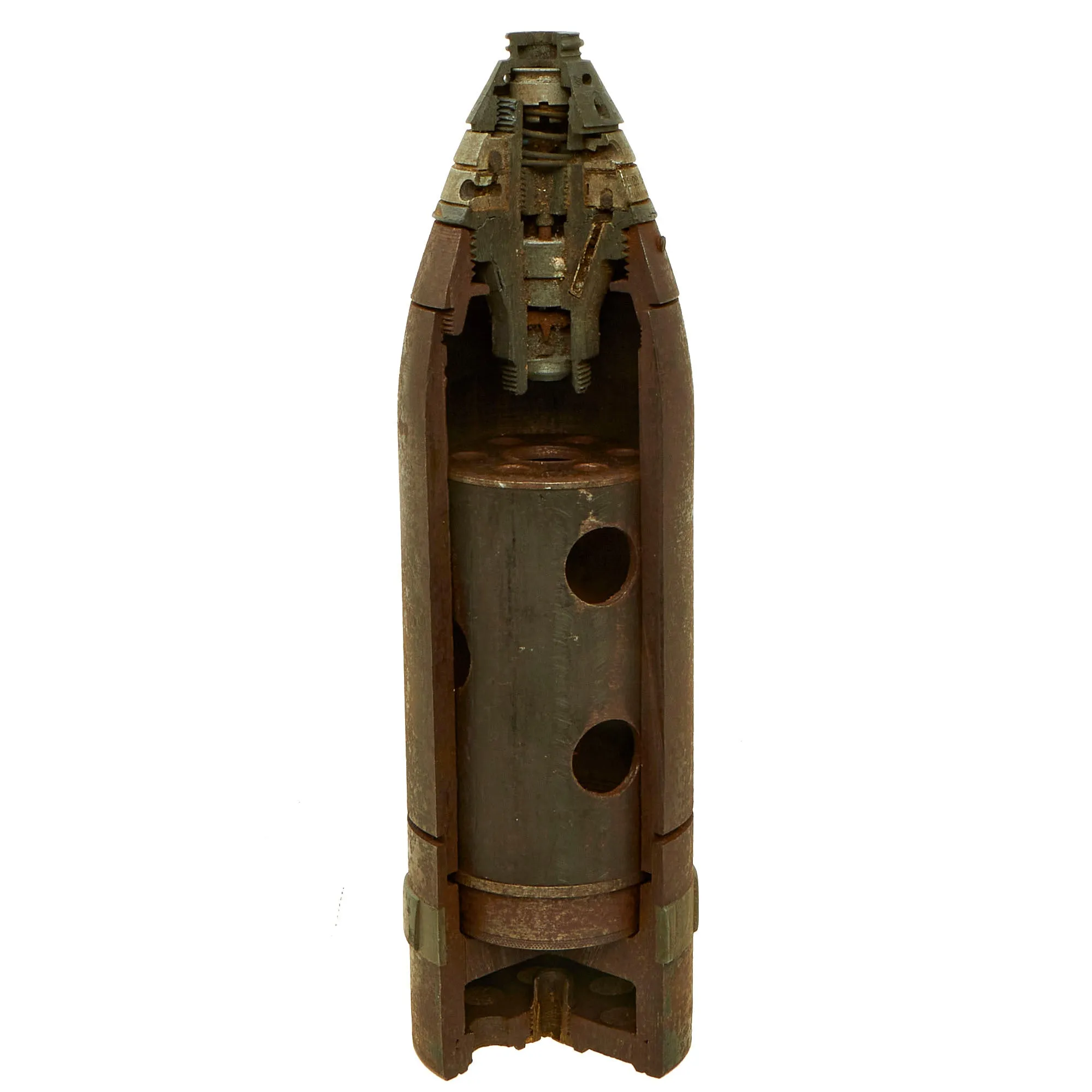 Original Imperial German WWI Message Carrying Shell for the 7.6cm Minenwerfer Trench Mortar - Period Cutaway