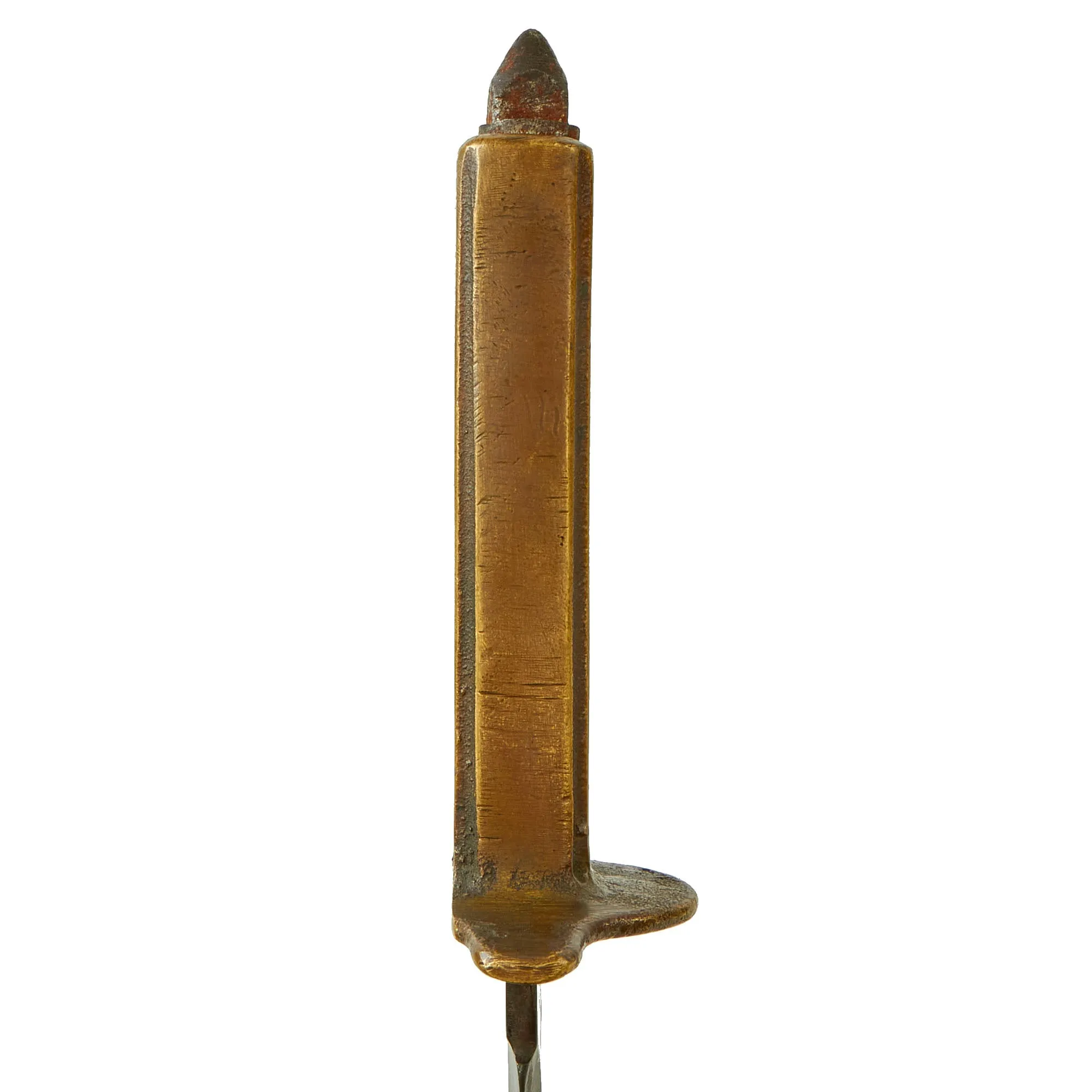 Original U.S. WWI & WWII Reissued Paratrooper Modified M1918 Mark I Trench Knife by AU LION with Steel Scabbard