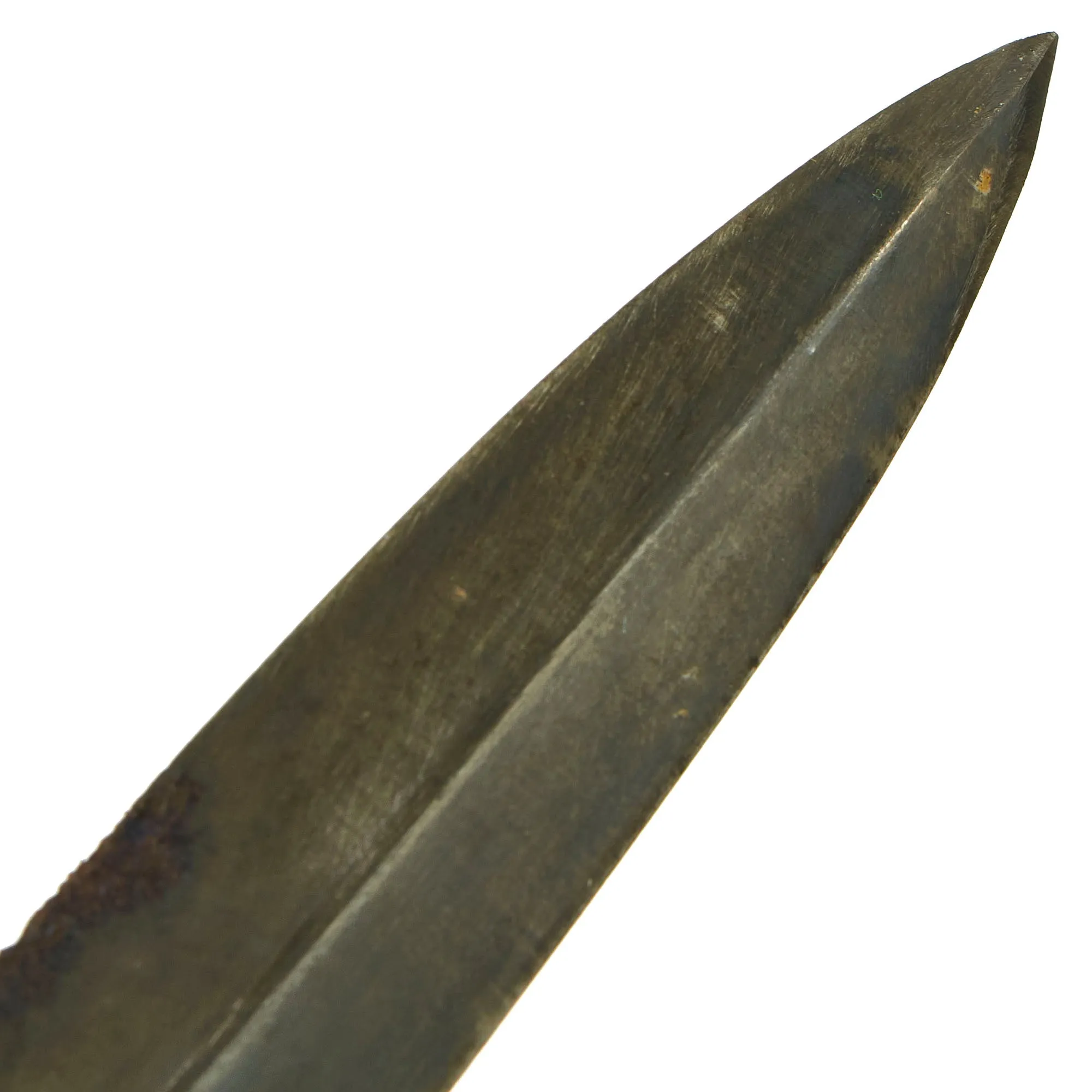 Original U.S. WWI & WWII Reissued Paratrooper Modified M1918 Mark I Trench Knife by AU LION with Steel Scabbard