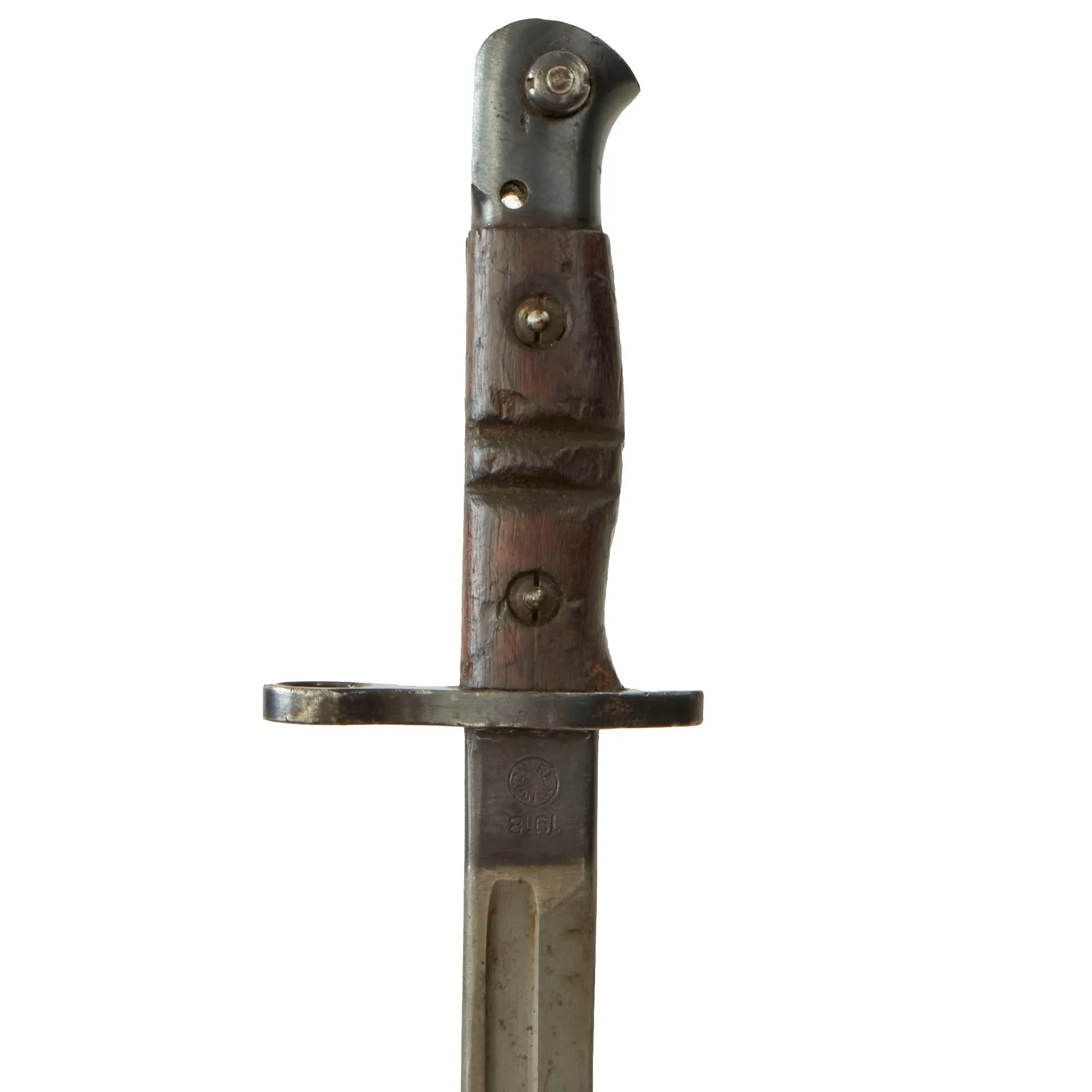 Original U.S. WWI M1917 Enfield Rifle & Trench Gun Bayonet by Remington with Scabbard - Dated 1918