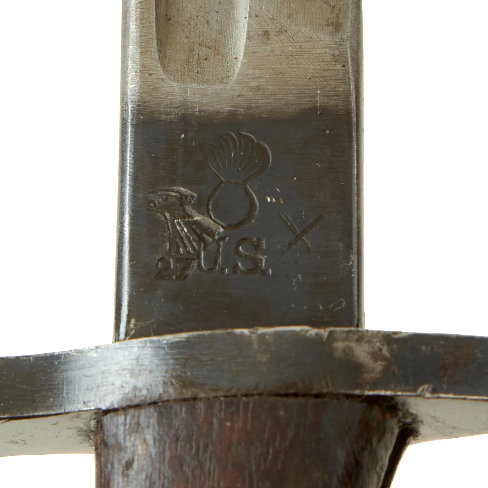 Original U.S. WWI M1917 Enfield Rifle & Trench Gun Bayonet by Remington with Scabbard - Dated 1918