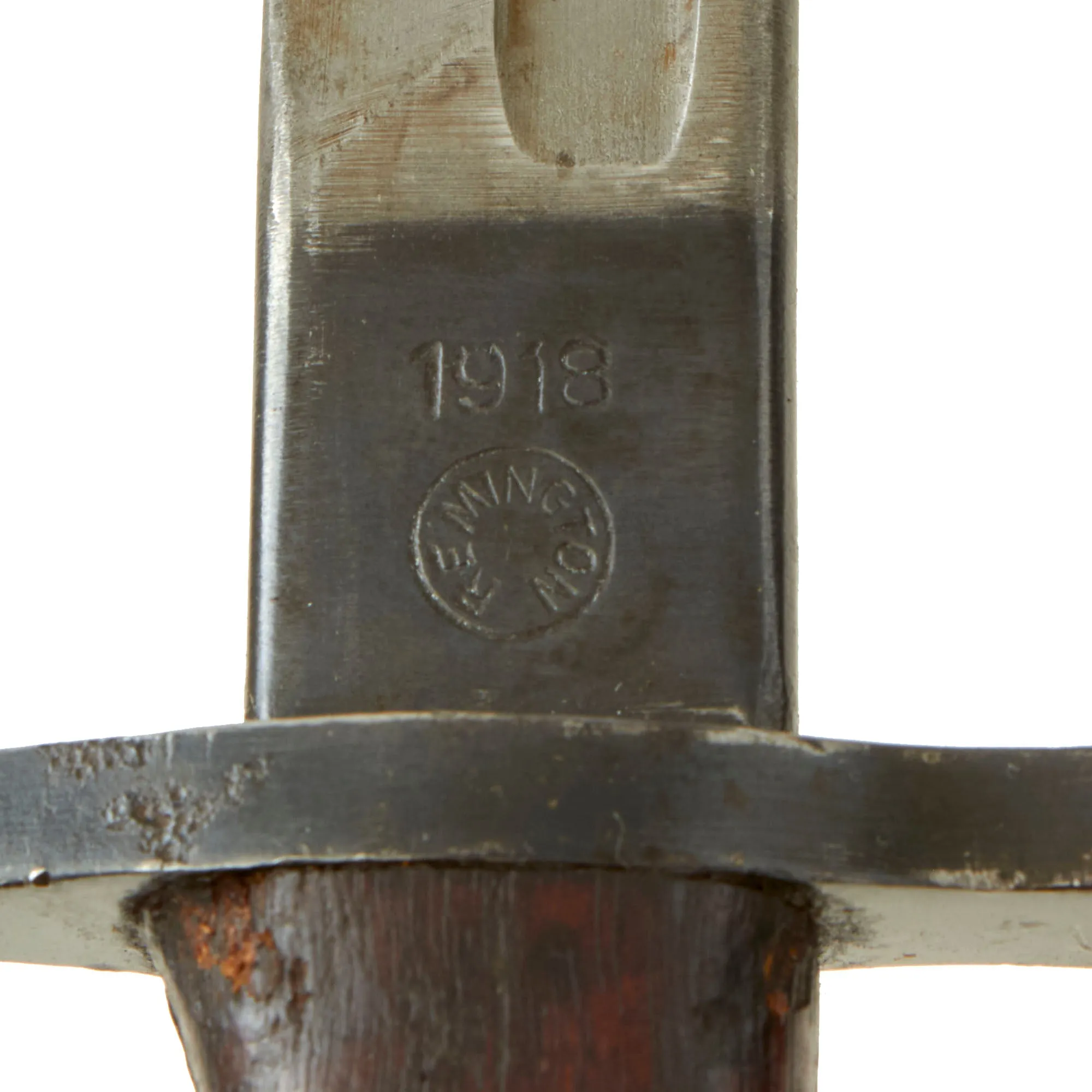 Original U.S. WWI M1917 Enfield Rifle & Trench Gun Bayonet by Remington with Scabbard - Dated 1918