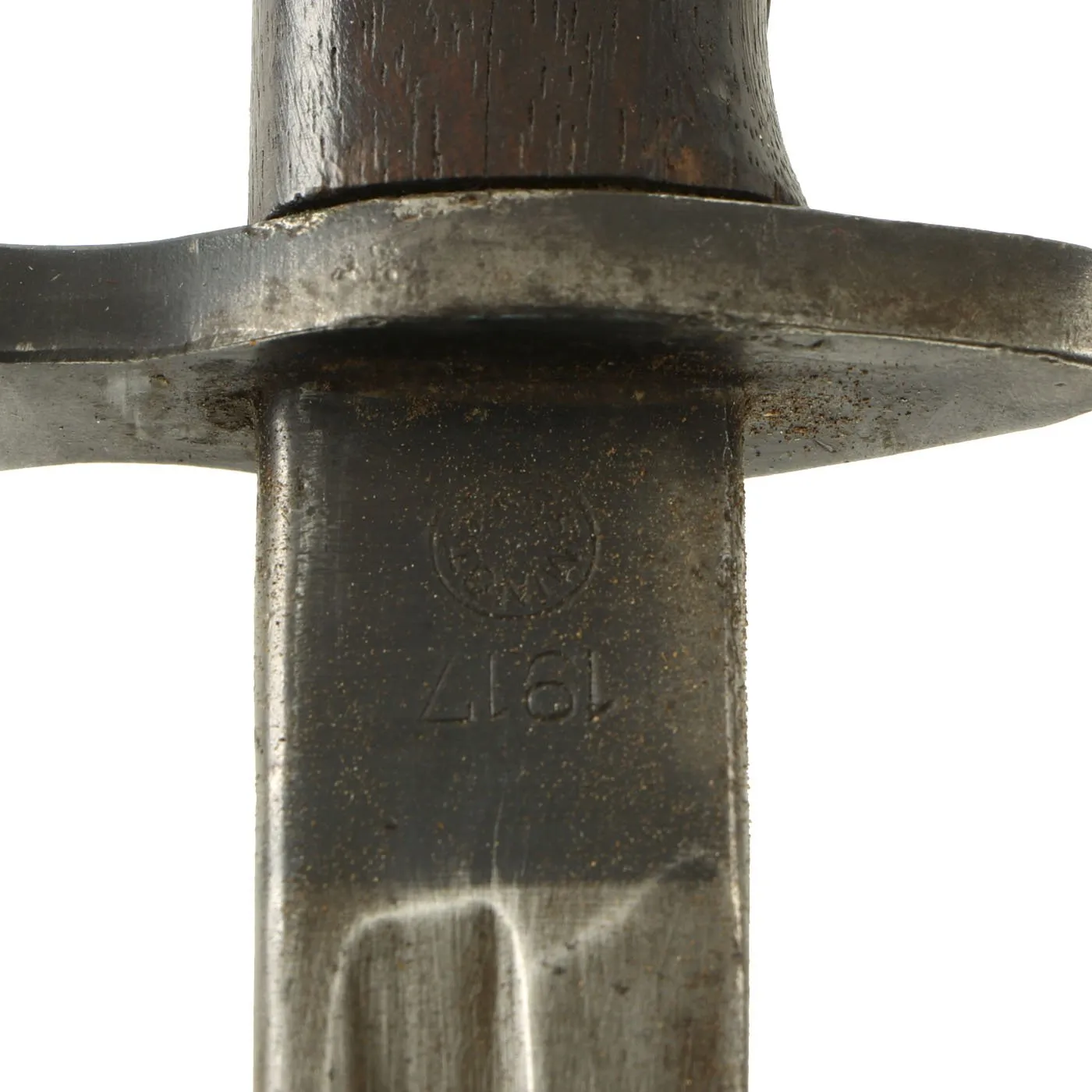 Original U.S. WWI M1917 Enfield Rifle Bayonet by Remington with Modified Maxim Patent Scabbard