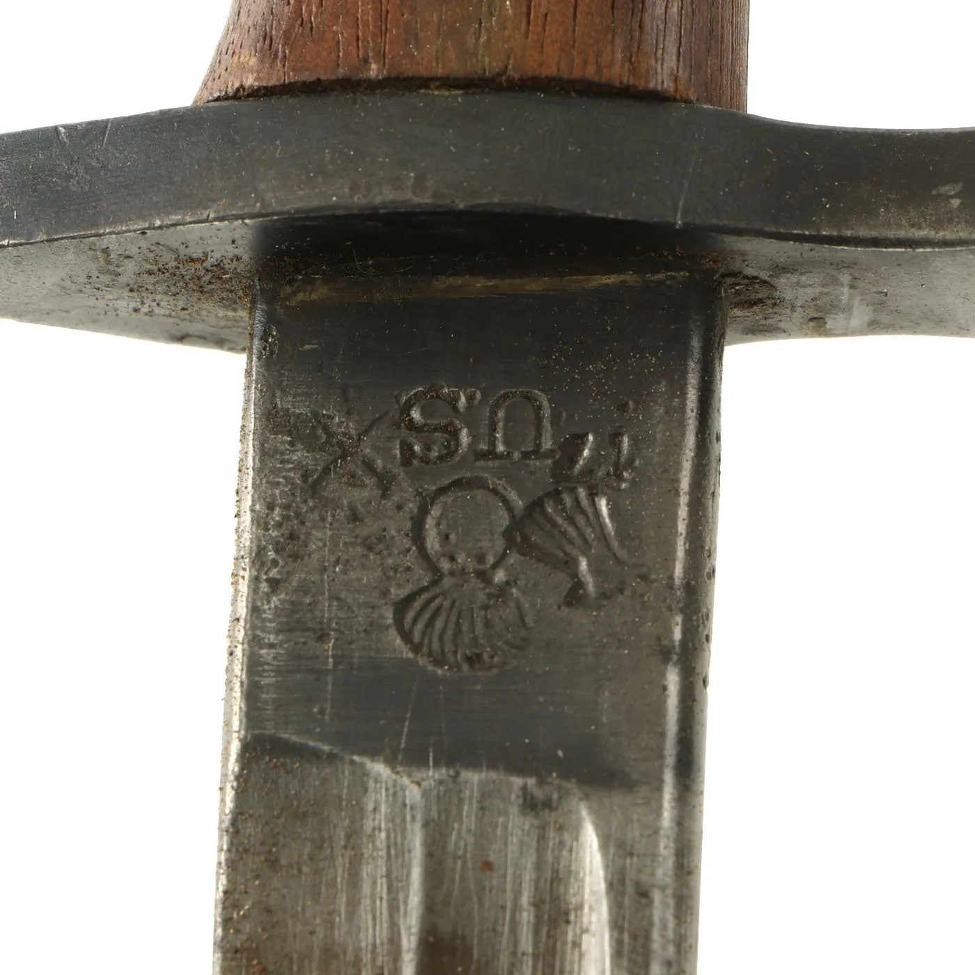 Original U.S. WWI M1917 Enfield Rifle Bayonet by Remington with Modified Maxim Patent Scabbard