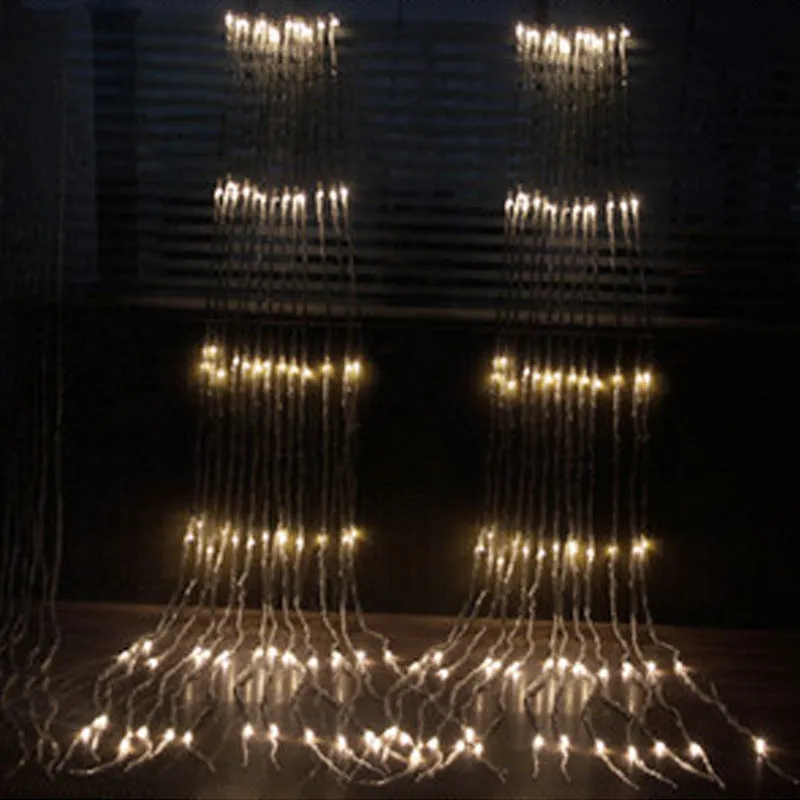 Outdoor Background Layout Of Net Lights And Water String Lights