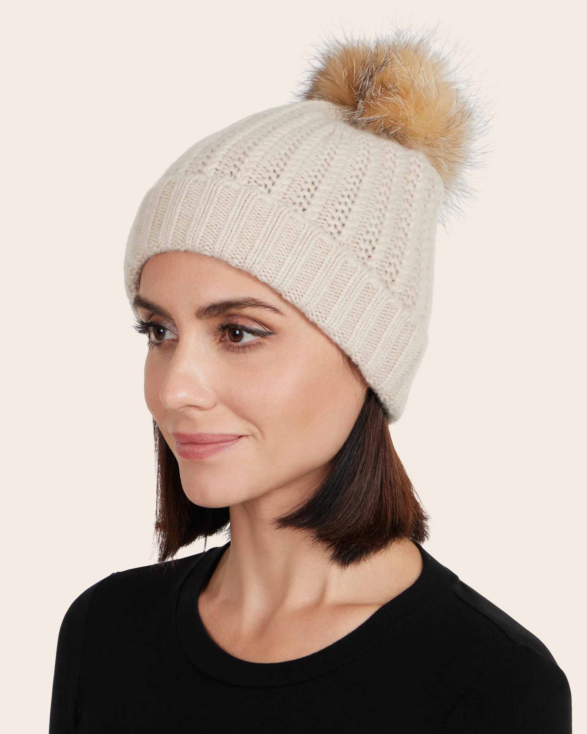 Pomerano Cashmere PomPom Beanie