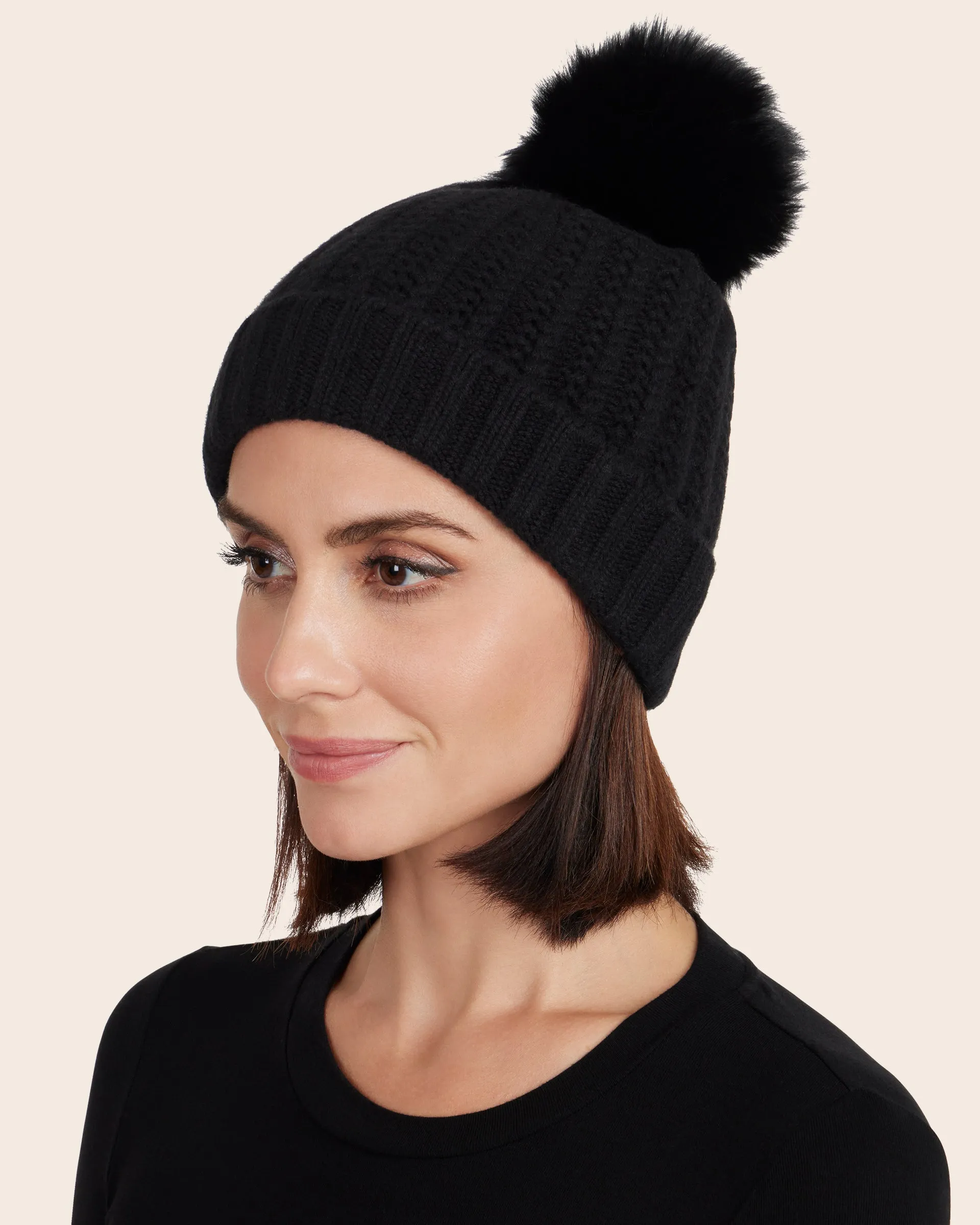 Pomerano Cashmere PomPom Beanie
