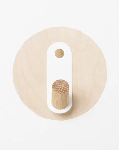 Simple White Oak Hook Multiple Sizes