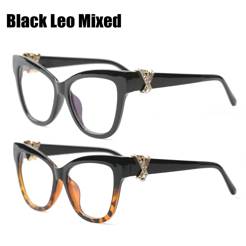 Soolala Women's Full Rim Polycarbonate Cat Eye Reading Glasses 1770