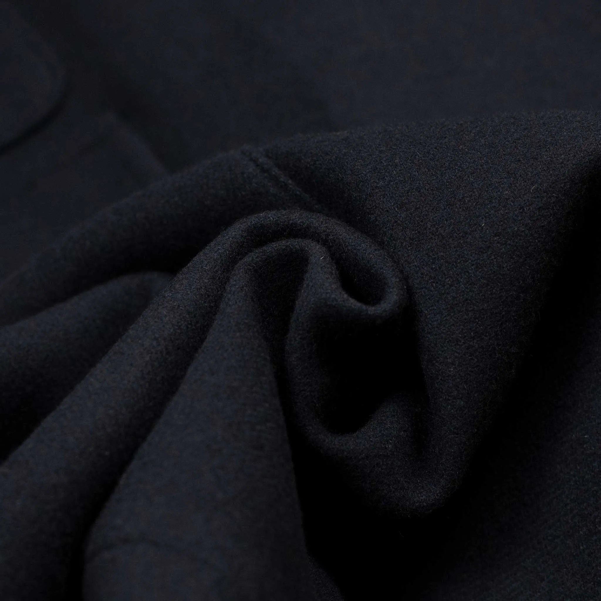 Traveler Coat in navy extra fine reverse cloth melton wool