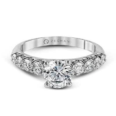 ZR984 Engagement Ring in 14k Gold with Diamonds
