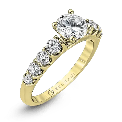 ZR984 Engagement Ring in 14k Gold with Diamonds