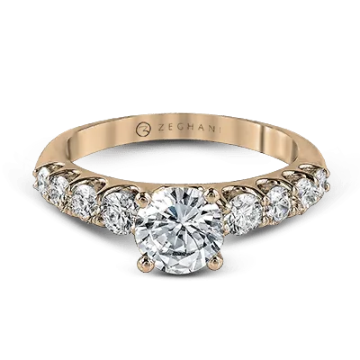 ZR984 Engagement Ring in 14k Gold with Diamonds
