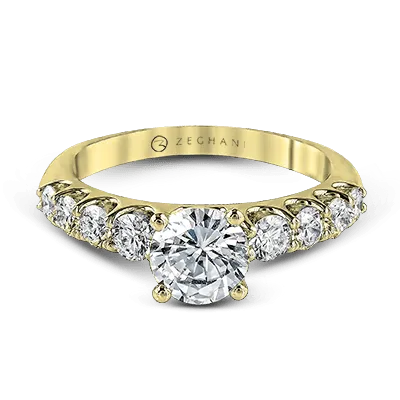 ZR984 Engagement Ring in 14k Gold with Diamonds