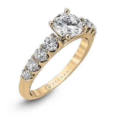 ZR984 Engagement Ring in 14k Gold with Diamonds
